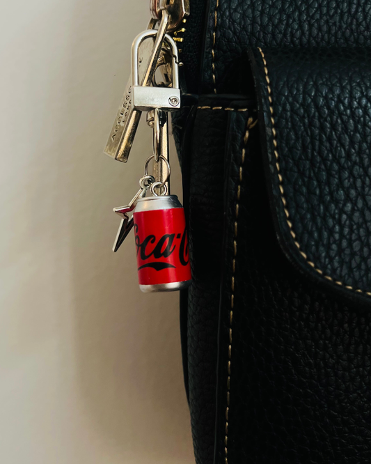 Red Coca-Cola Star Bling D-Hook Bag Charm