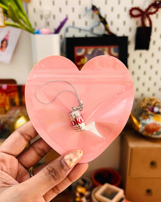 Metallic diet coke phone/bag charm