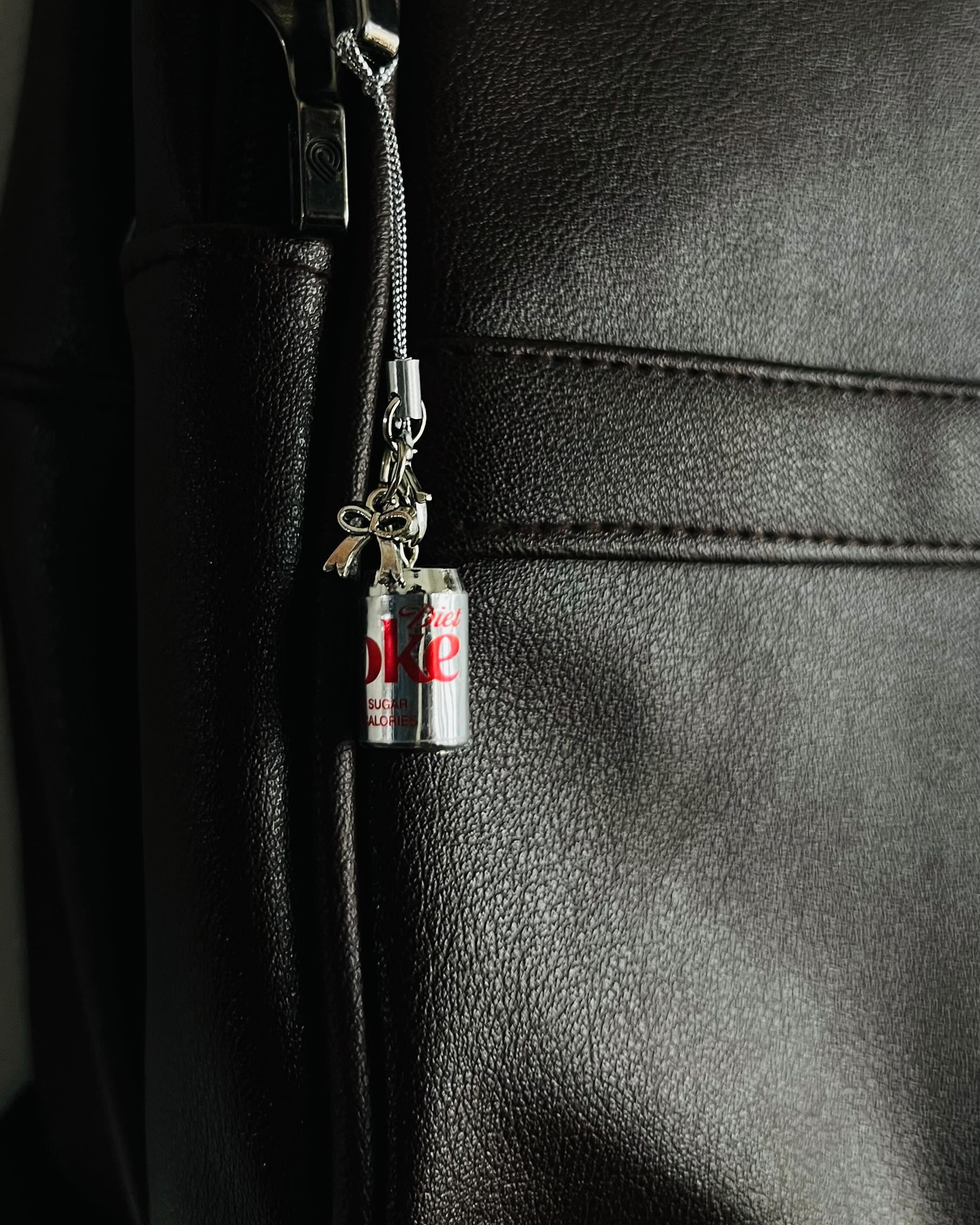 Metallic Diet Coke Bow Phone/Bag Charm