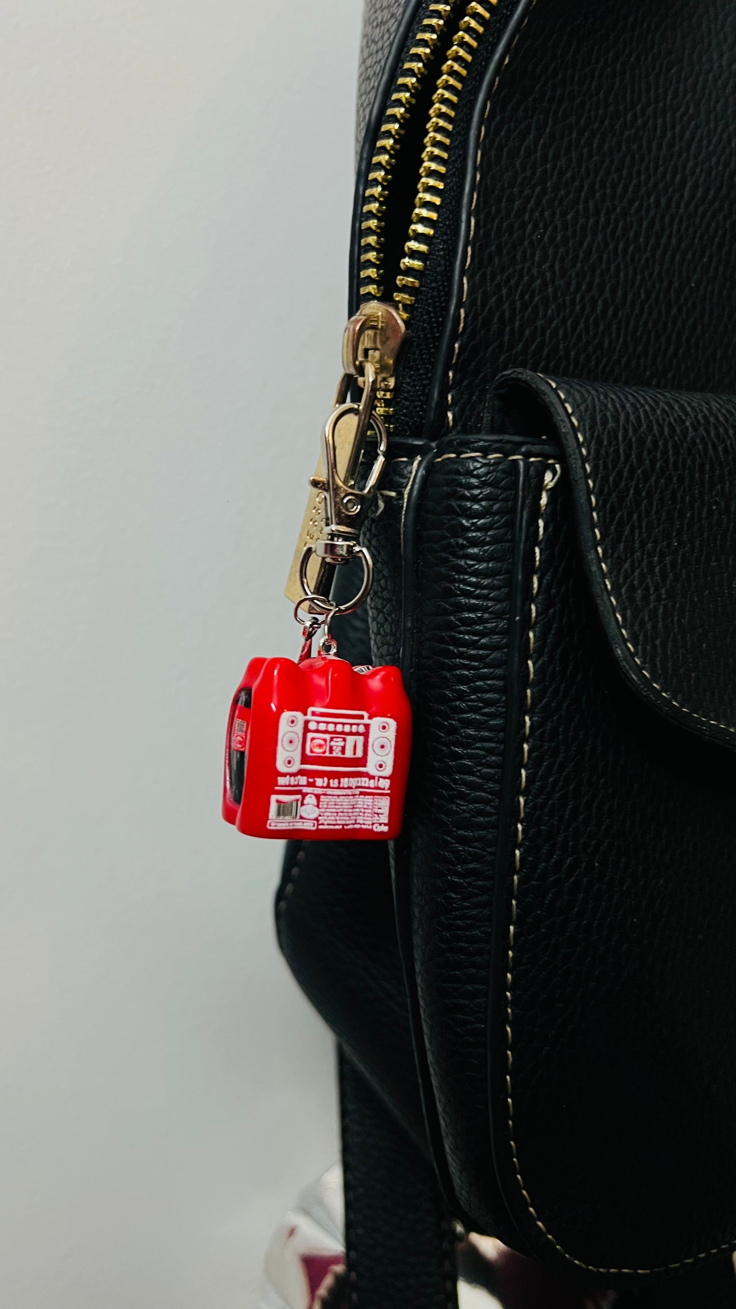 Coca-Cola bottle case bag charm with a silver star charm (view 5)