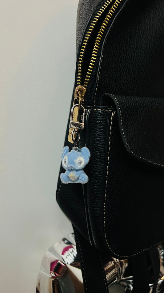 Furry pastel-blue Snitch bag charm (view 2)