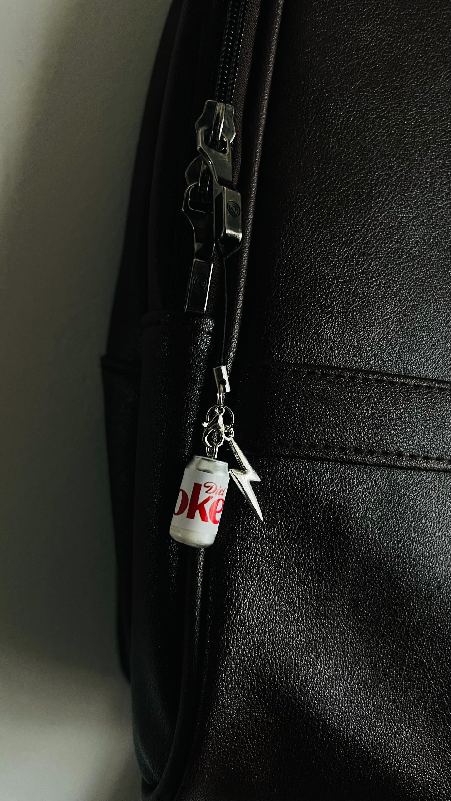 White Diet Coke Thunderbolt Phone/Bag Charm