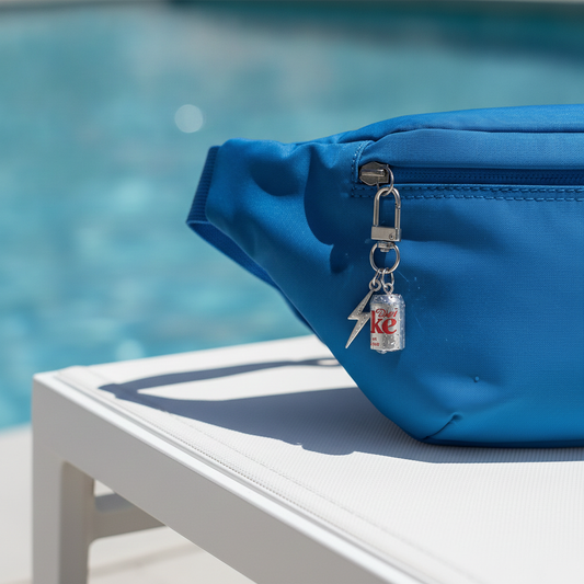 Metallic Diet Coke Thunderbolt Bag Charm — view 2