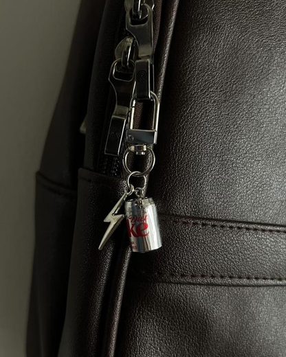 Metallic Diet Coke Thunderbolt Bag Charm