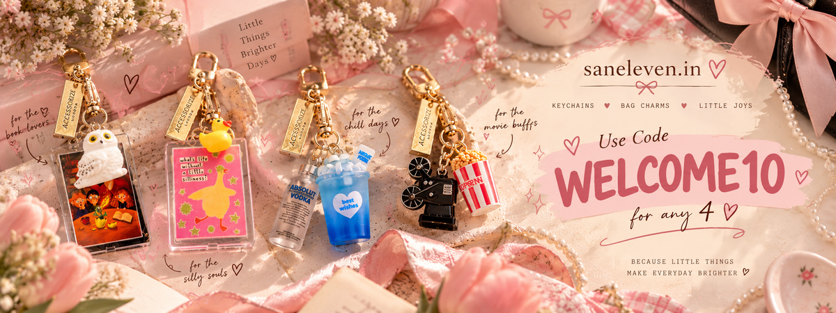 Keychains, bag charms and little joys. Use code WELCOME10 for any 4.