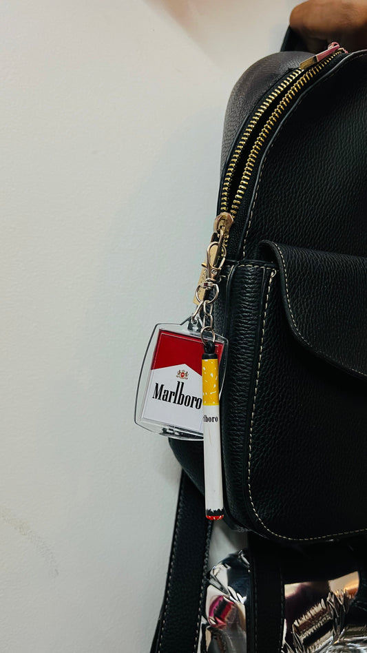 Pre-workout Combo, Marlboro cigarette pack charm with a Starbucks iced coffee and dumbbell charm