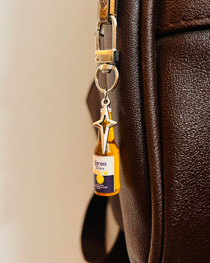Corona Bottle Star Bling D-Hook Bag Charm