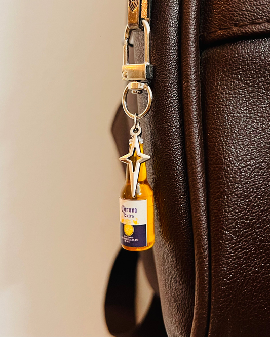 Corona Bottle Star Bling D-Hook Bag Charm