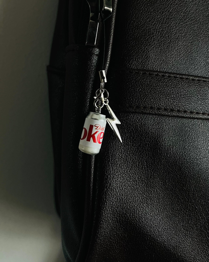 White Diet Coke Thunderbolt Phone/Bag Charm