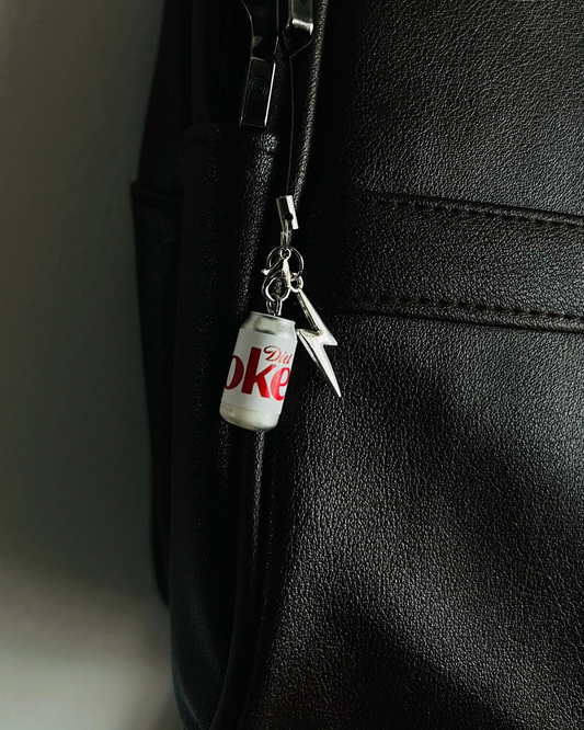White Diet Coke Thunderbolt Phone/Bag Charm