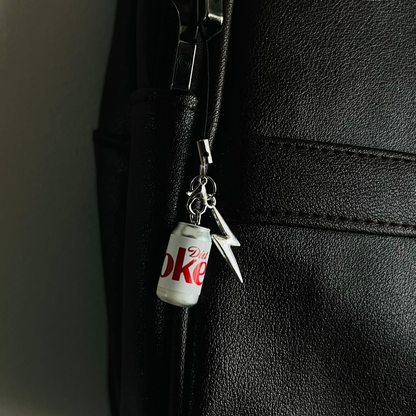 White Diet Coke Thunderbolt Phone/Bag Charm (additional view)
