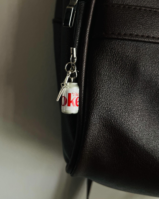 White Diet Coke Star Bling Phone/Bag Charm