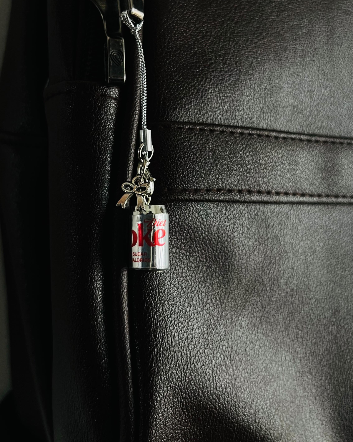 Metallic Diet Coke Bow Phone/Bag Charm