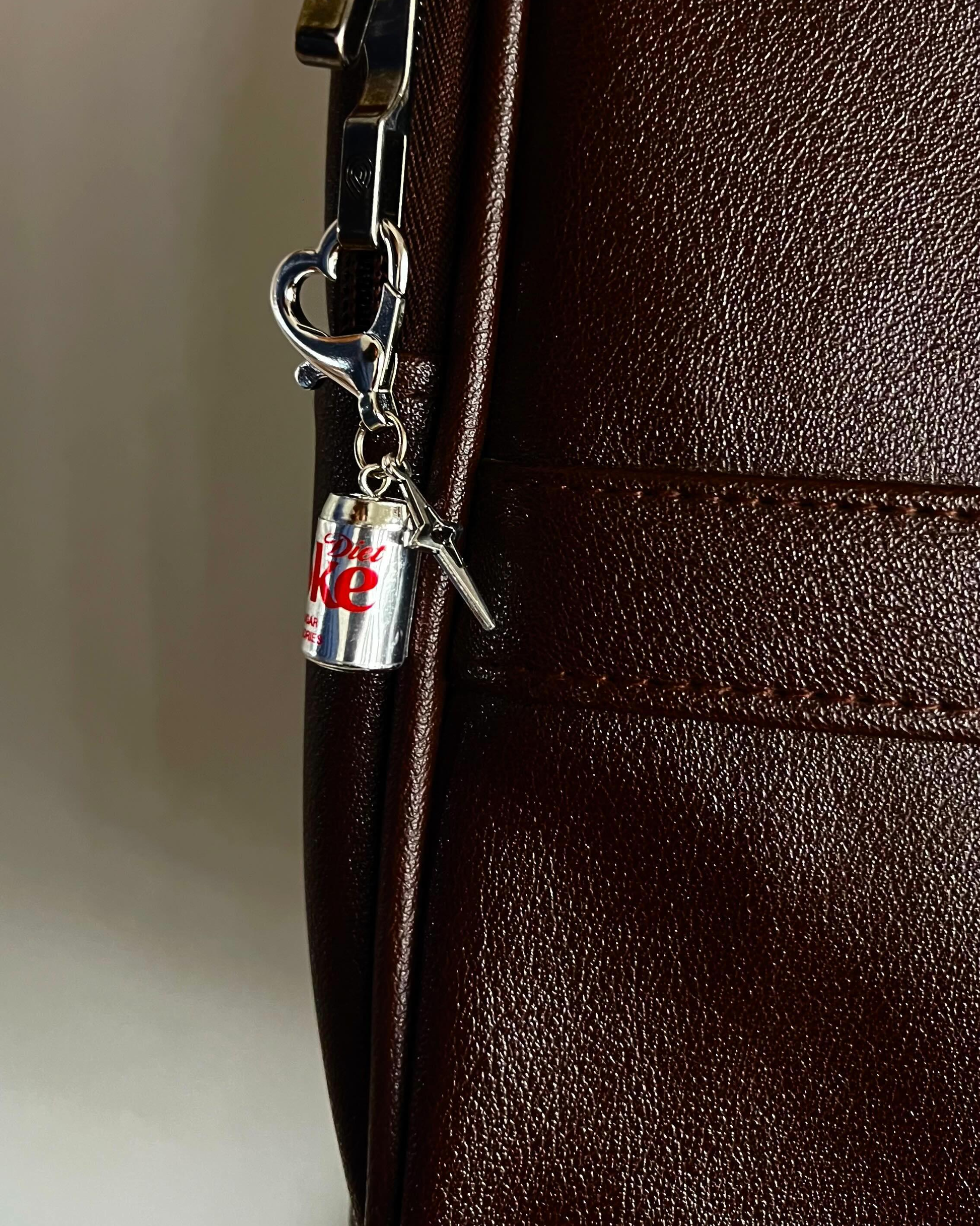 Metallic Diet Coke Star Bling Bag Charm