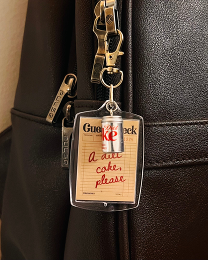 Metallic "A Diet Coke, Please" Bag Charm