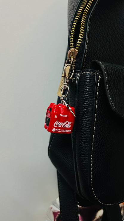 Coca-Cola bottle case bag charm with a silver star charm (view 3)