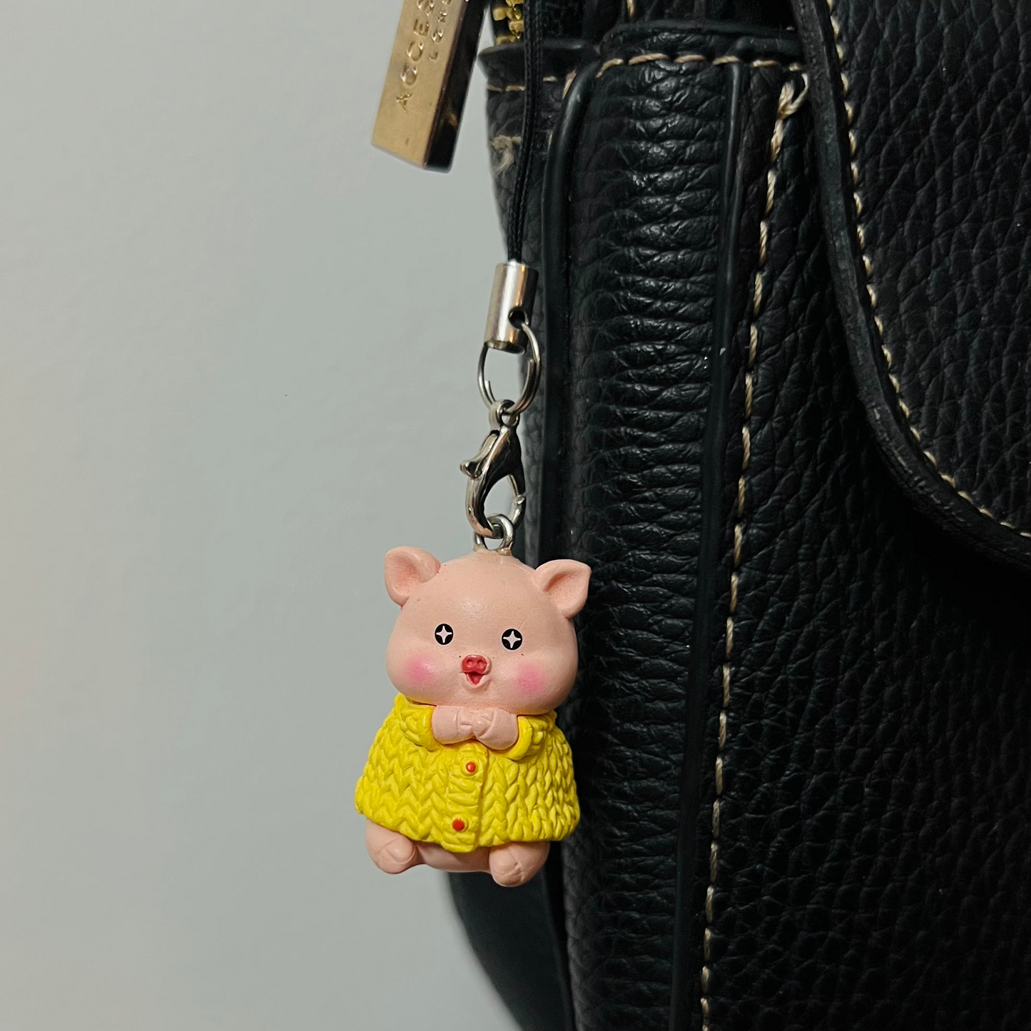 Excited Piggy Phone/Bag Charm (additional view)