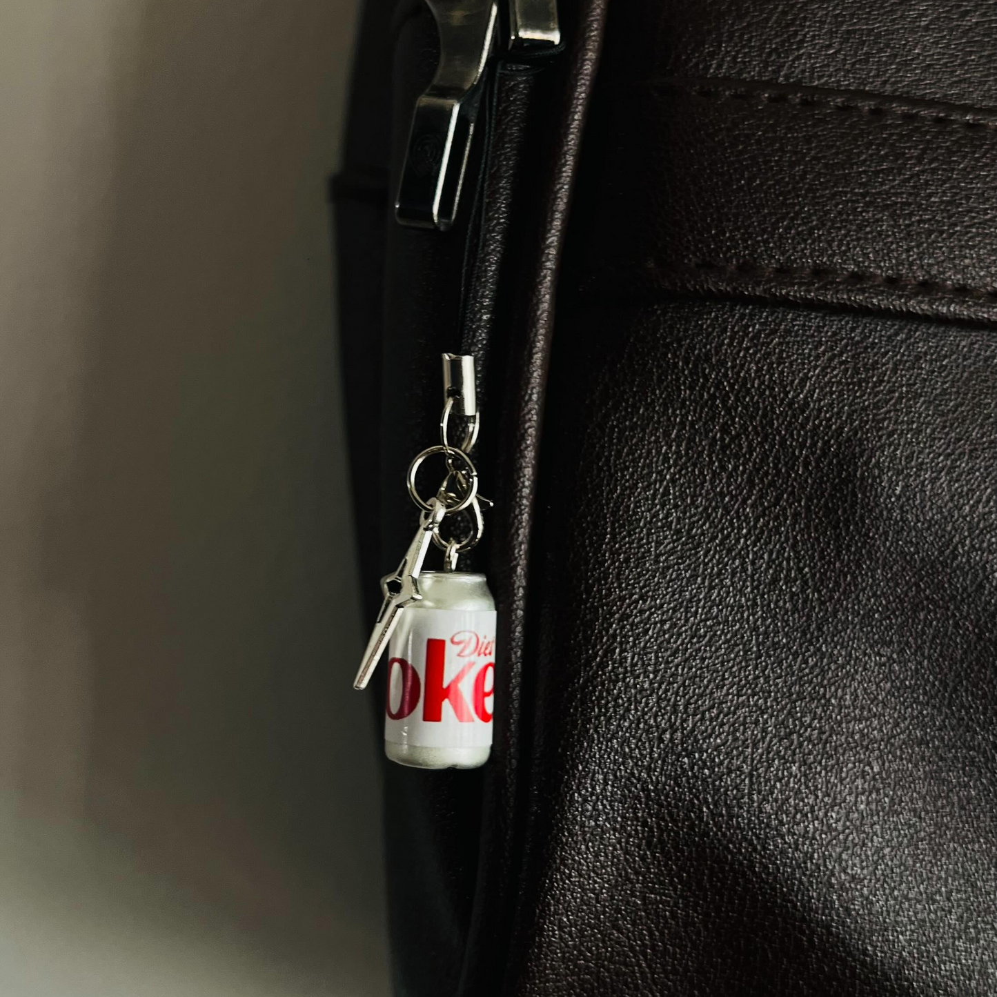 White Diet Coke Star Bling Phone/Bag Charm (additional view)