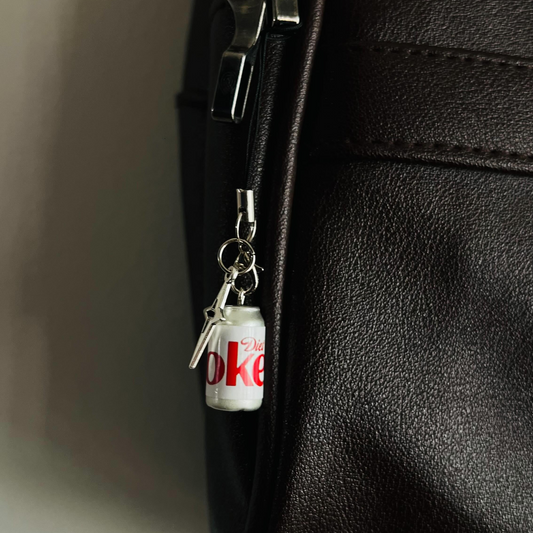 White Diet Coke Star Bling Phone/Bag Charm (additional view)