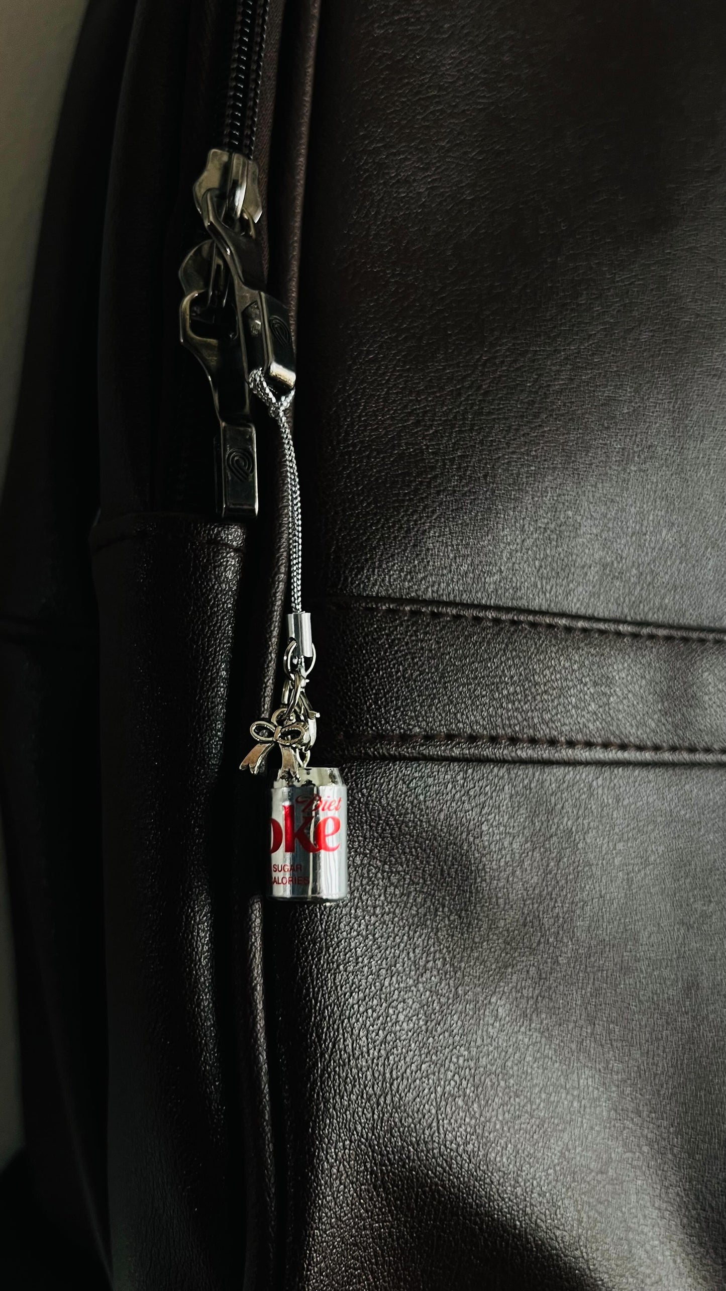 Metallic Diet Coke Bow Phone/Bag Charm