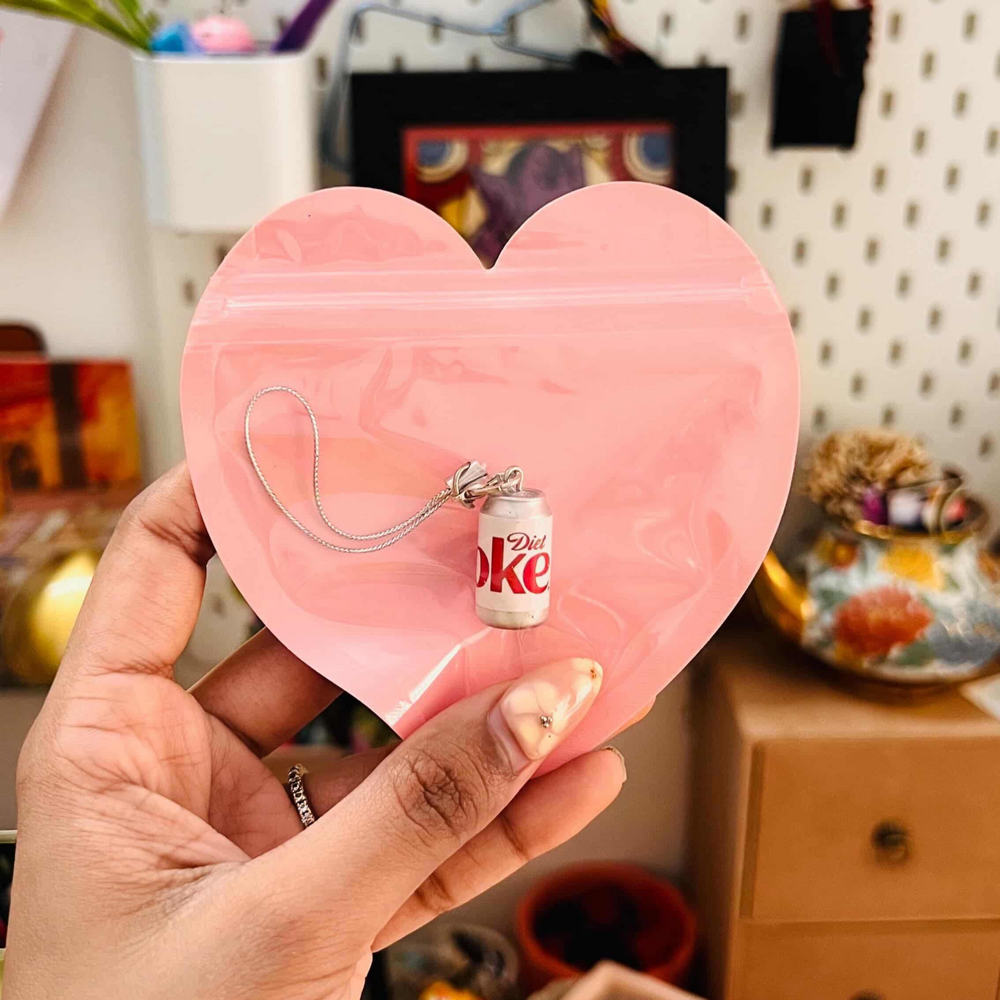 White Diet Coke Phone/Bag Charm (additional view)