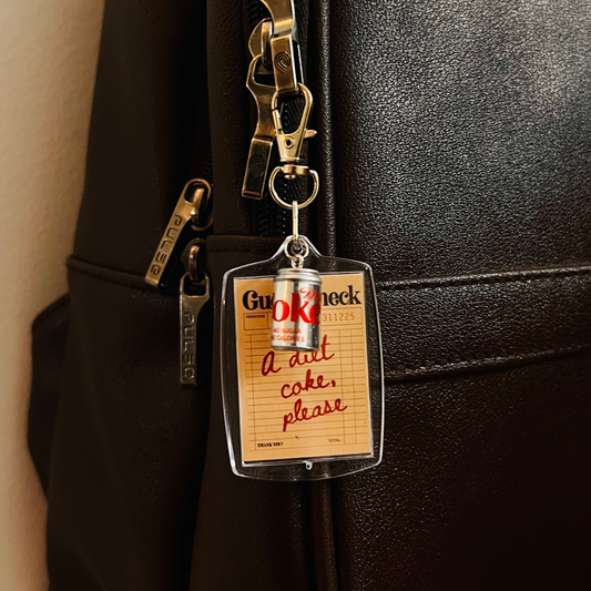 Metallic "A Diet Coke, Please" Bag Charm (additional view)