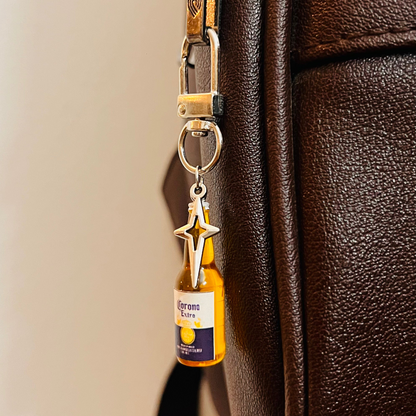Corona Bottle Star Bling D-Hook Bag Charm (additional view)