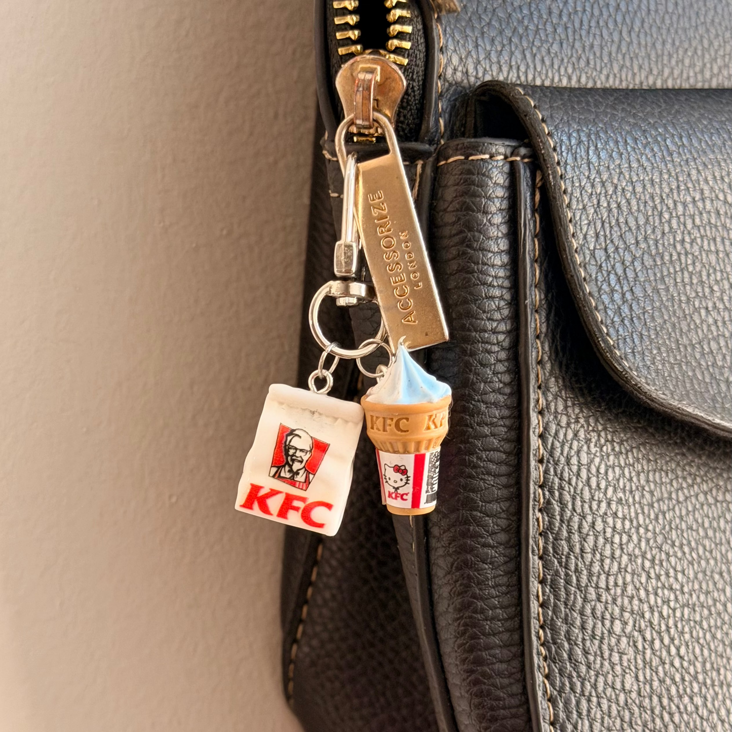 KFC And softy, a miniature fried chicken bucket with a soft serve cone.