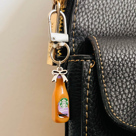 Starbucks Cappuccino Bottle Bow D-Hook Bag Charm — view 2