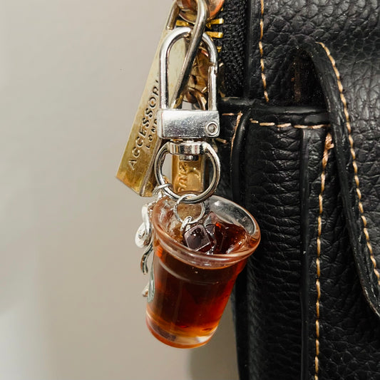 Starbucks Iced Americano Ribbon Bow D-Hook Bag Charm — view 2