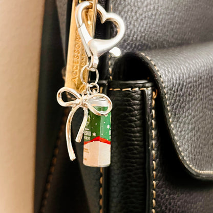 Starbucks Milky Espresso Ribbon Bow & Heart Clasp Bag Charm — view 2
