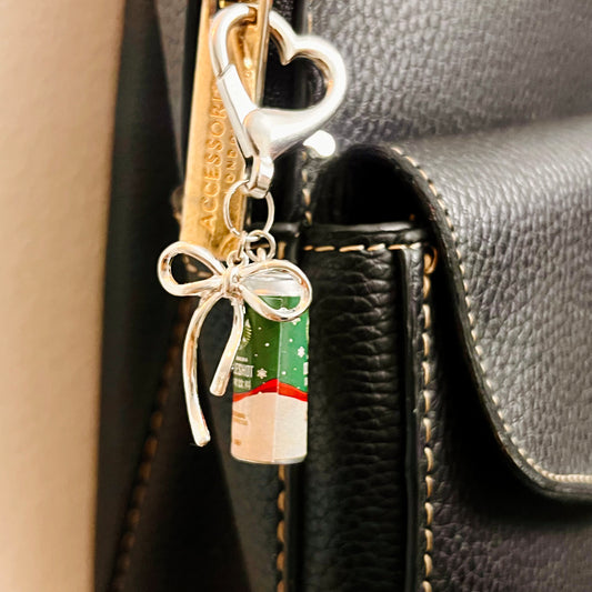 Starbucks Milky Espresso Ribbon Bow & Heart Clasp Bag Charm — view 2