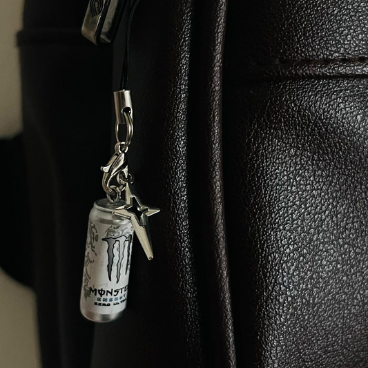 White Monster Energy Star Bling Phone/Bag Charm (additional view)