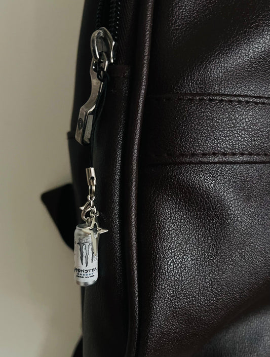 White Monster Energy Star Bling Phone/Bag Charm