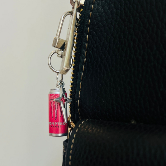 Pink Monster Energy Star Bling Bag Charm (additional view)