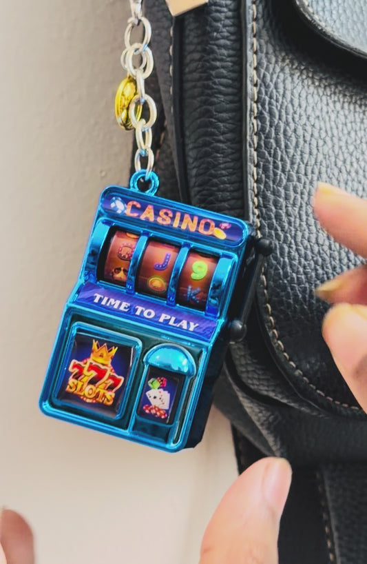 Jackpot, the casino slot machine charm shown in motion.