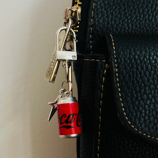 Red Coca-Cola Star Bling D-Hook Bag Charm (additional view)